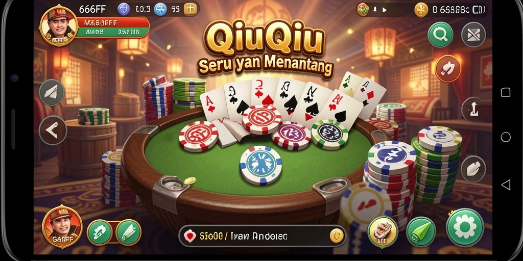 Tampilan gameplay QiuQiu yang menarik dan interaktif.