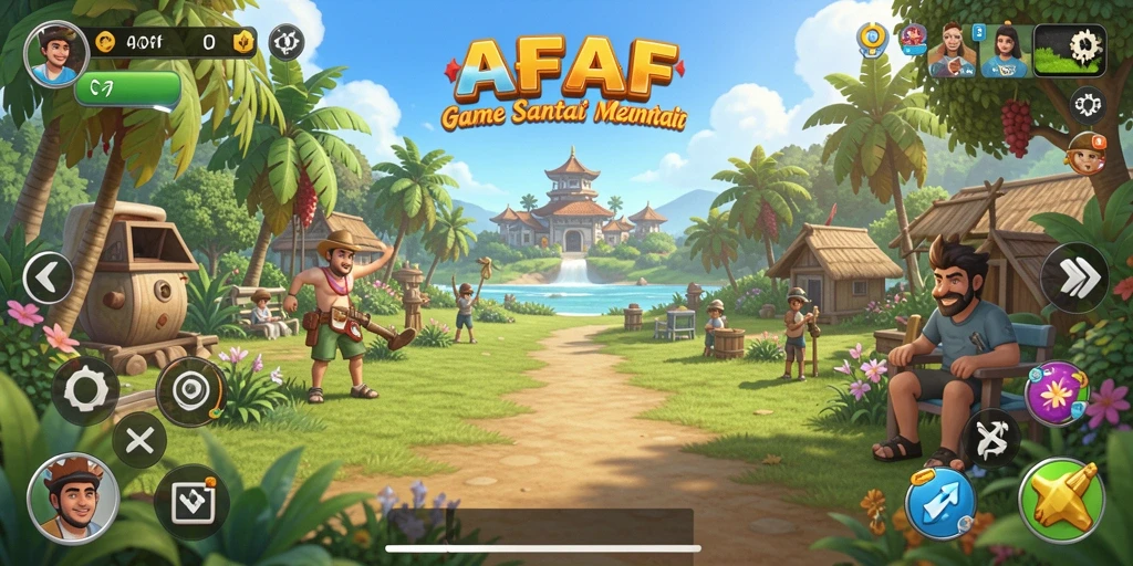 Tampilan seru gameplay AFAF yang menarik dan penuh warna.
