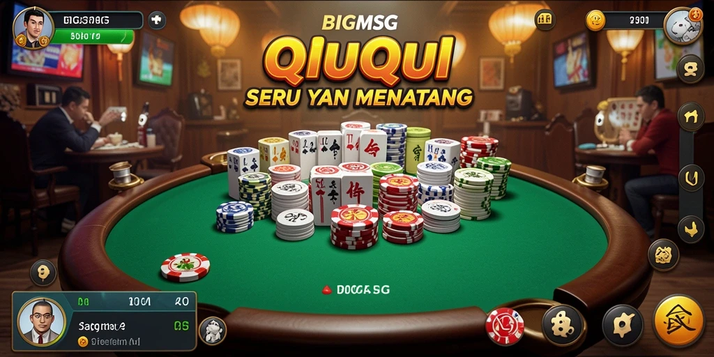 Tampilan menarik dari gameplay QiuQiu di BIGMSG.
