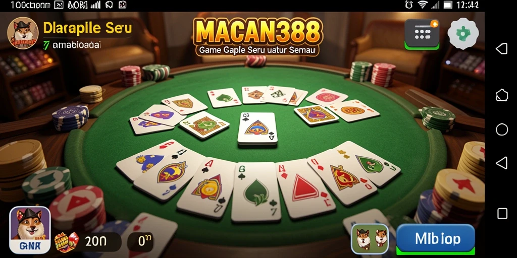 Tampilan gameplay seru dalam game Gaple MACAN388.
