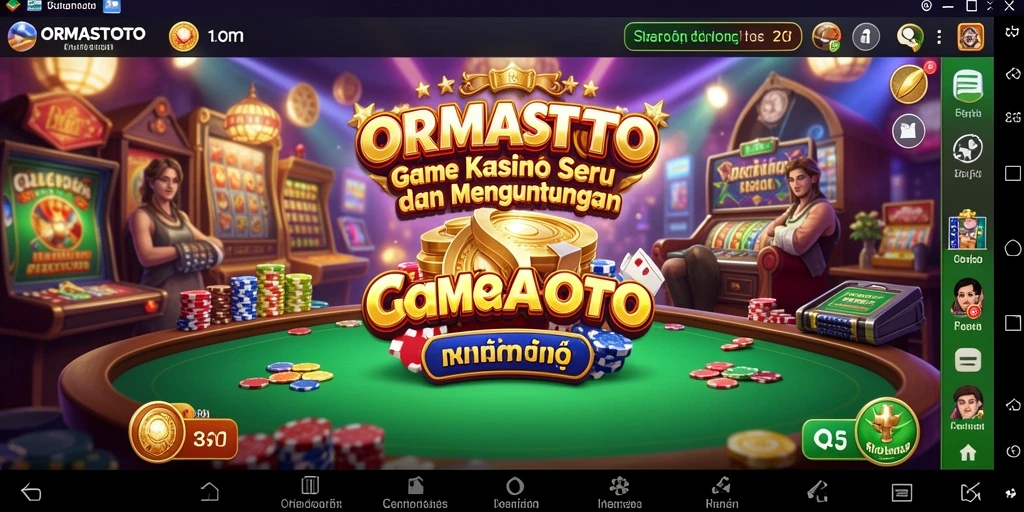 Tampilan gameplay menarik di ORMASTOTO yang menggambarkan keseruan Kasino.