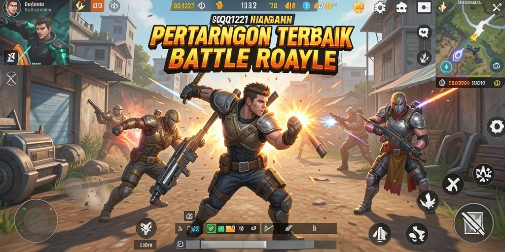 Gameplay mendebarkan dari QQ1221 dalam pertarungan Battle Royale.