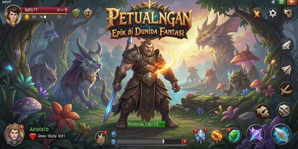 Tangkapan layar SATU77 menampilkan aksi seru di dunia petualangan.
