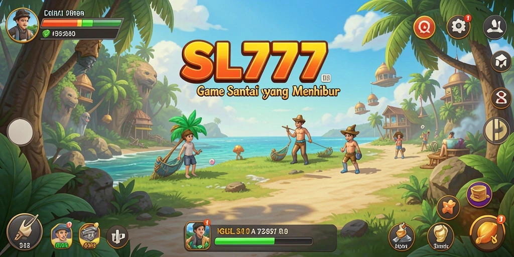 Tampilan gameplay SL777 yang cerah dan menyenangkan.